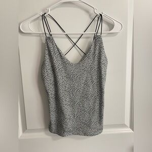 Gaze Black and Gray Leopard Camisole